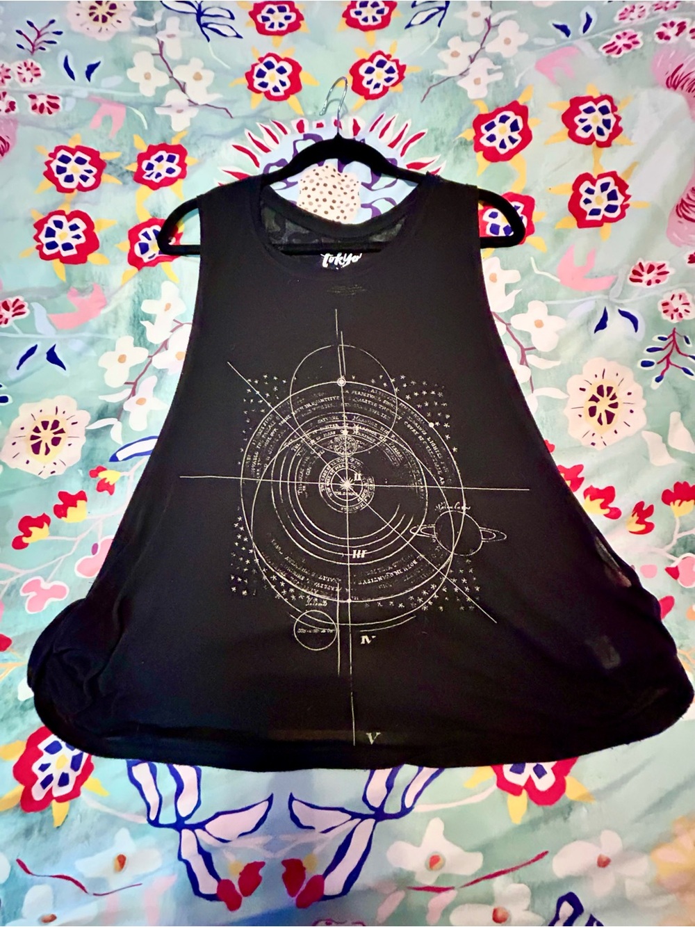 tokyo Darling Black Celestial Graphic Tank